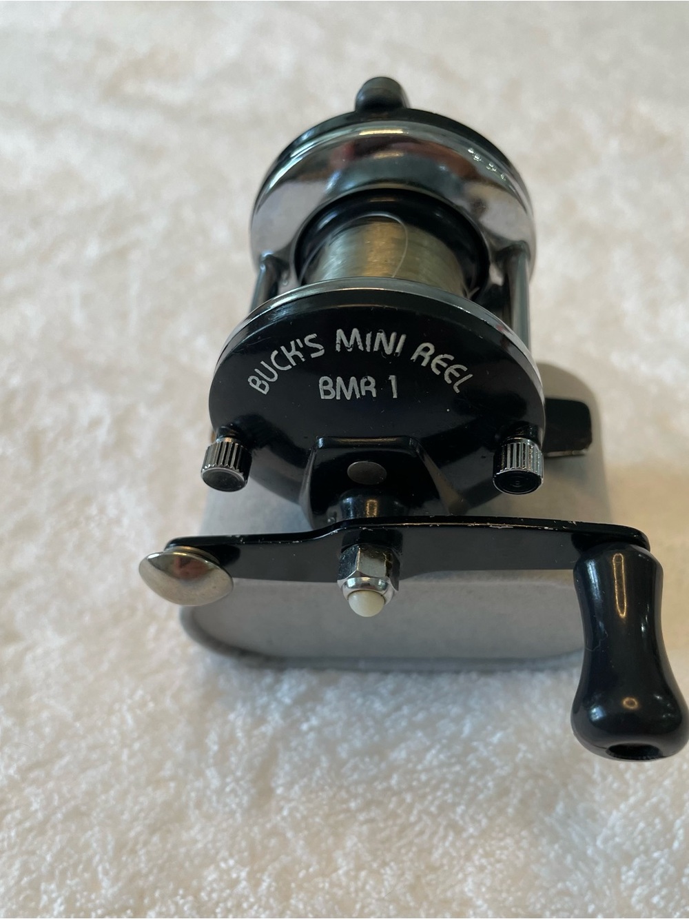 Men’s B’n’M Buck's Mini Reel BMR 1 - Black & Silver Mini Fishing Reel